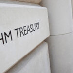 HM Treasury building plaque in Westminster, London